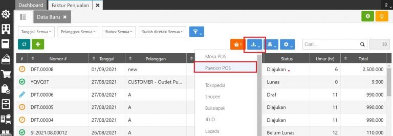 Akses Faktur Penjualan