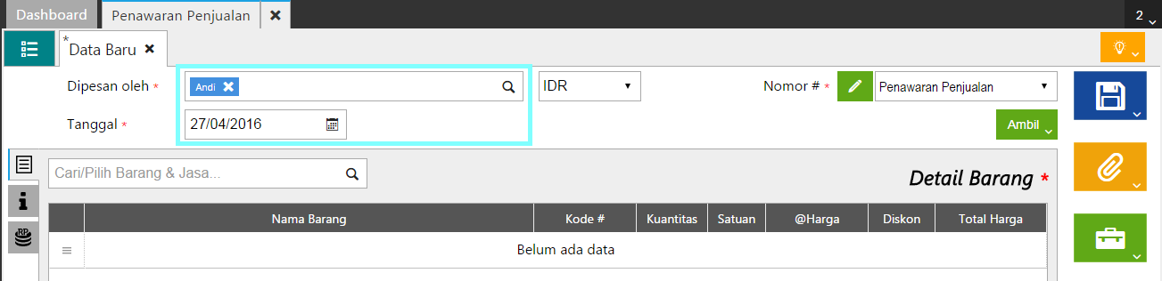 penawaran penjualan 