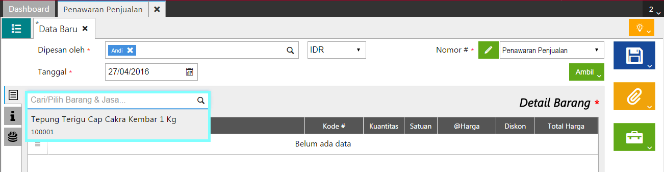 penawaran penjualan 