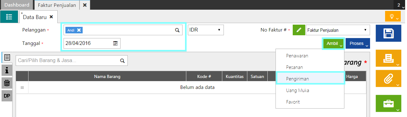 faktur penjualan 