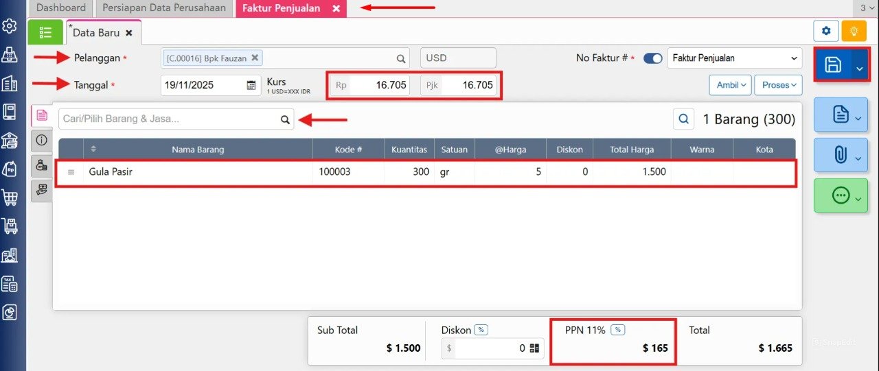 Cara Menghitung PPN Keluaran atas Transaksi Mata Uang Asing di Accurate Online