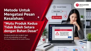 Metode Untuk Mengatasi Pesan Kesalahan Mutu Produk Kedua Tidak Boleh Setara dengan Bahan Dasar