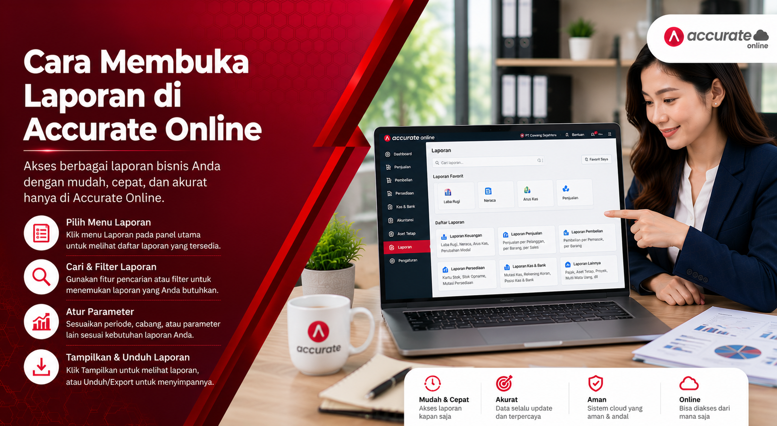 Cara Membuka Laporan di Accurate Online