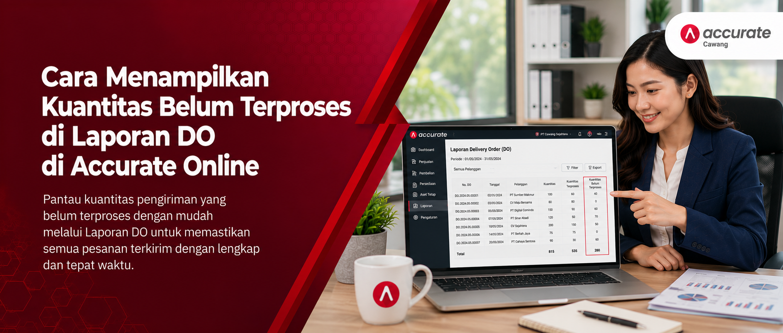 Cara Menampilkan Kuantitas Belum Terproses di Laporan DO