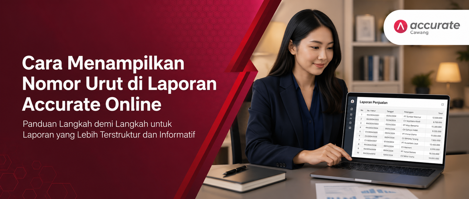 Cara Menampilkan Nomor Urut di Laporan Accurate Online