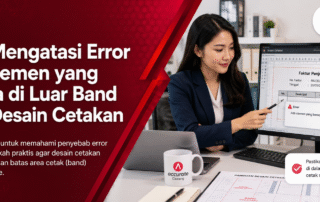 Cara Mengatasi Error Ada Elemen yang Berada di Luar Band pada Desain Cetakan